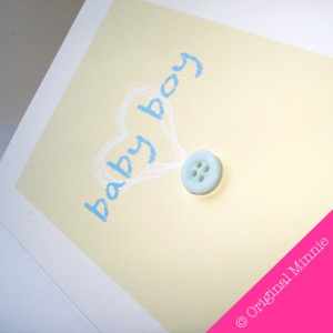 Original Minnie © Baby Boy card with button